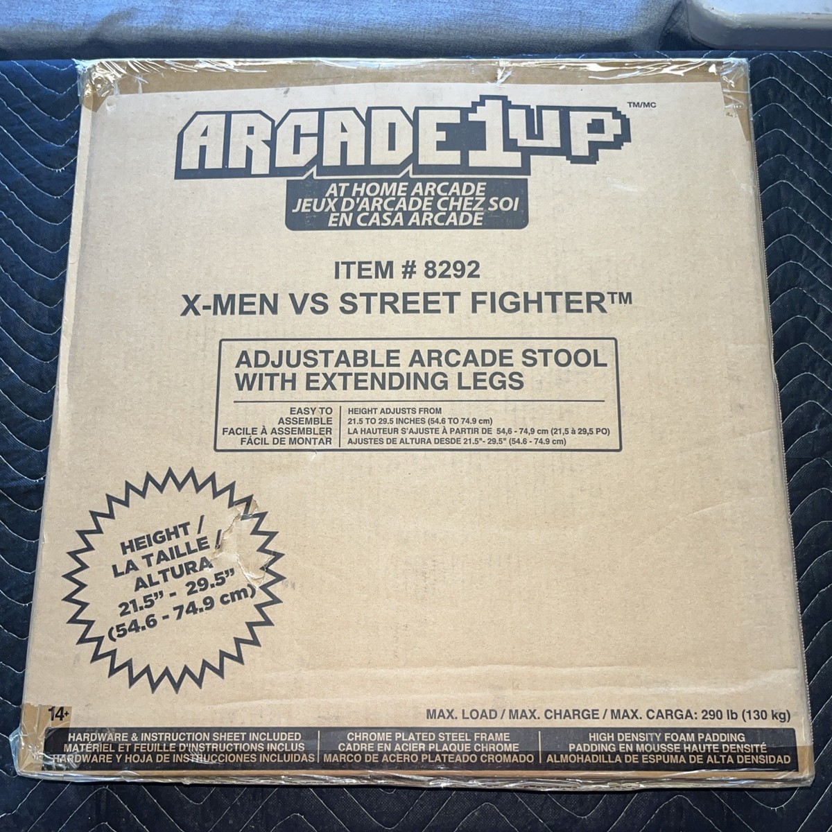 MARVEL Arcade1up X-MEN vs Street Fighter Adjustable Stool Arcade 1