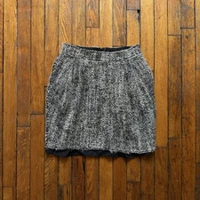 Dolce & Gabbana Wool Mohair Blend Tweed Knit Mini Skirt Women 40 US 4 Black Whit