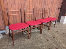 4X Chaises De Salle À Manger En Teck Design Vintage Années 60 Danish