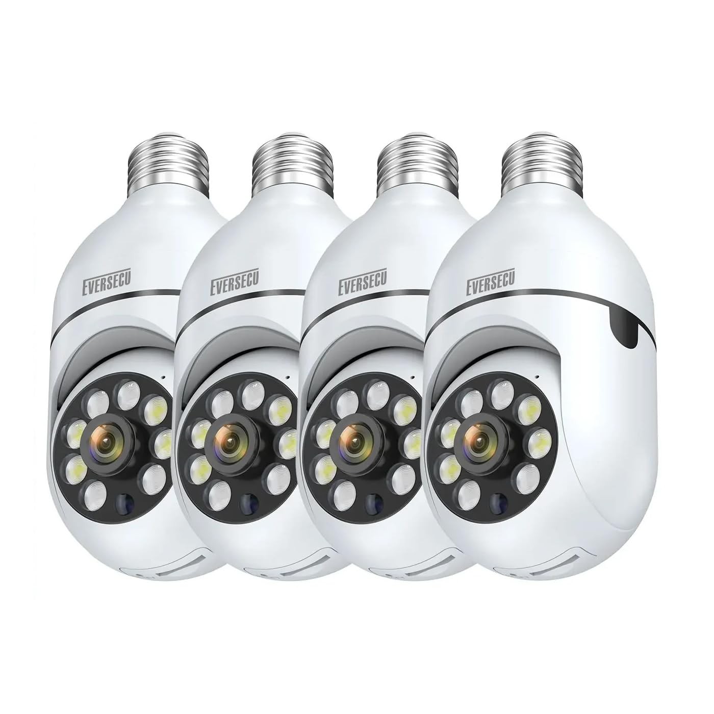 4pack 1080P Wireless Light Bulb Security Camera, 2.4g & 5g W