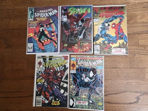 Amazing Spiderman 252 & Spawn Comic Lot Keys McFarlane Venom More