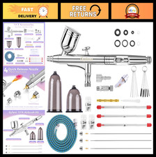 Airbrush Kit with 4 Nozzle Sets (0.2/0.3/0.5/...