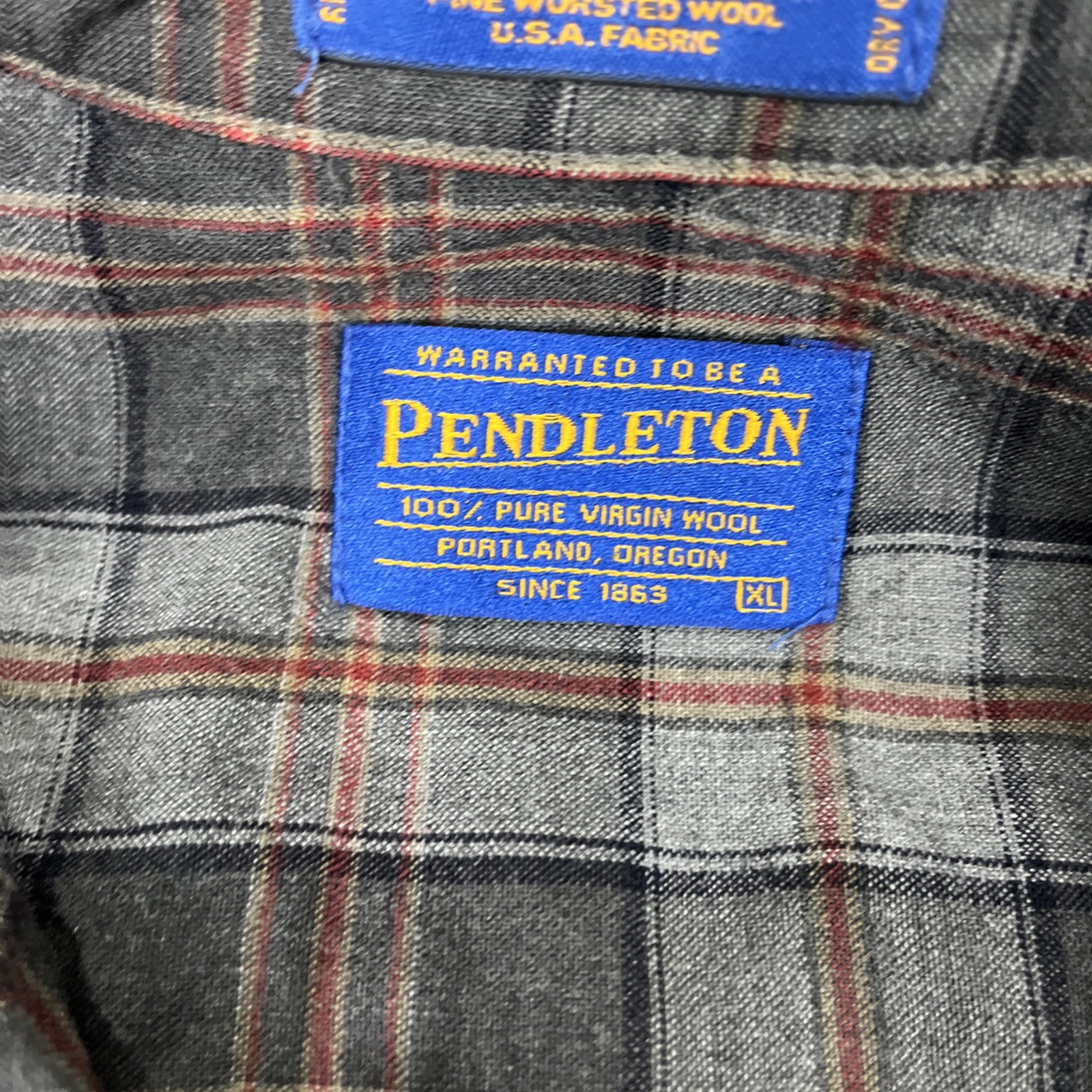 Pendleton Sir Pendleton 100% Wool Button Up Shirt… - image 7