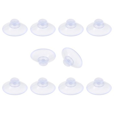 10 Pack 20mm Suction Cups for Glass Table Tops, Rubber Transparent Sucker Pads