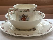 Royal Doulton Bunnykins Vintage 3-Piece Dish Set Plate, Bowl, Cup