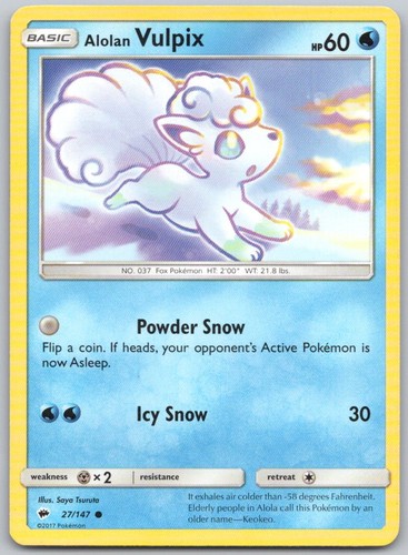 Alolan Vulpix 27/147 Burning Shadows BUS LP