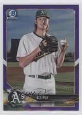 2018 Bowman Chrome Prospects Purple Refractor 232/250 AJ Puk #BCP142 9pd