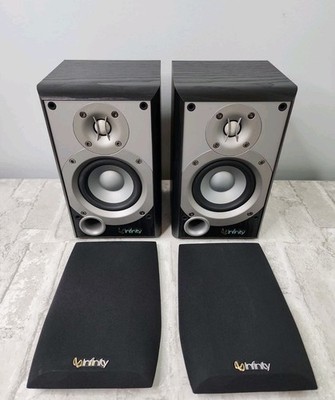 Infinity Primus 140 Bookshelf Speakers Pair Black Great Condition Tested Working