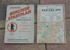 Vintage German City Map Berlin Wall Rare Cold War Relic