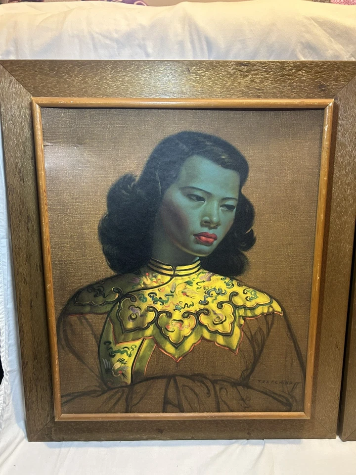 LOT of 2 Vintage 60'S Vladimir Tretchikoff prints, CHINESE GIRL+MISS WONG - Image 3 of 4