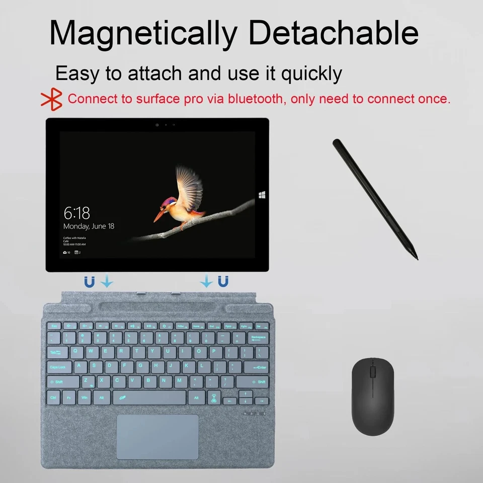 Zoof Type Cover for Microsoft Surface Pro 13 inch, Compatible with Surface - Image 4 of 4