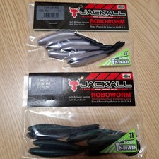 JACKALL Robo Worm 3.8" Soft Lure Pearl Belly Glitter Baby Bass Set