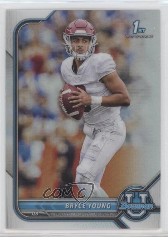 2021 Bowman U Chrome Prospects Bryce Young (Helmet; Football in Hands) #4 0fo5