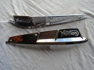 Norton slimline petrol tank badges