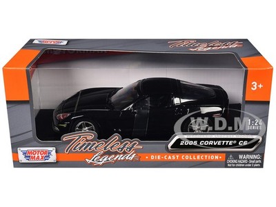 2005 CHEVROLET CORVETTE C6 COUPE BLACK 1:24 DIECAST MODEL CAR BY MOTORMAX 73270