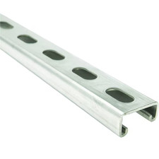 13/16 In. Trade Size 2 Ft. L 14-Gauge Metal Strut Channel, Slotted Back, Electro