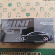 Mini GT1/64 Porsche Taycan Turbo S Volcano Gray Metallic