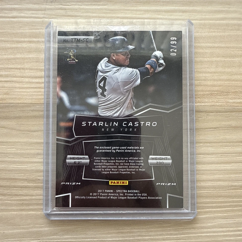 Panini Chronicles 2017 #TTM-SC Starlin Castro Triple Threat Materials/99 Foto 2 de 3
