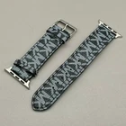 Michael Kors Apple Watch Band Strap Womens Black Logo Print 38/40MM Designer