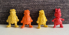 4 Vintage Flintstones Fruity Pebbles ERASER PENCIL TOPPERS 3 Fred, 1 Pebbles