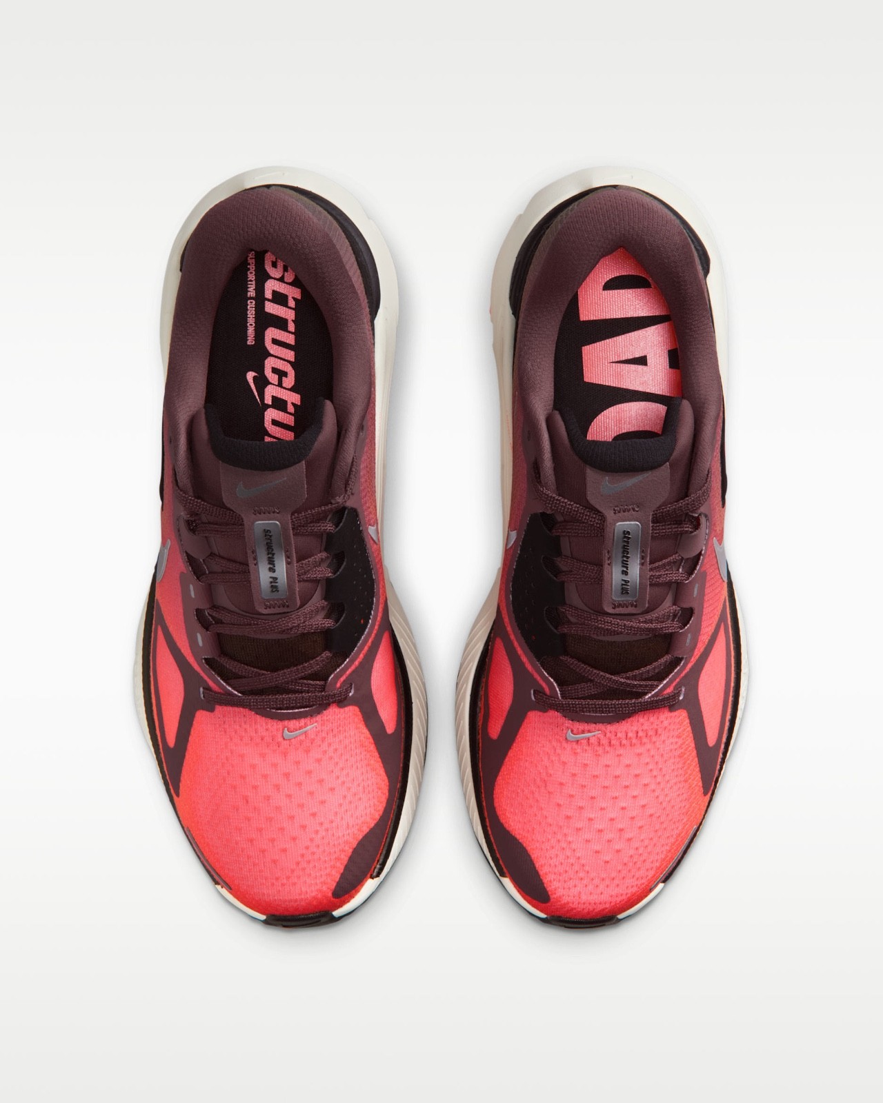 Women's Nike STRUCTURE Run Shoe-Tattoo/Hot Lava/Black/Silver thumbnail 4