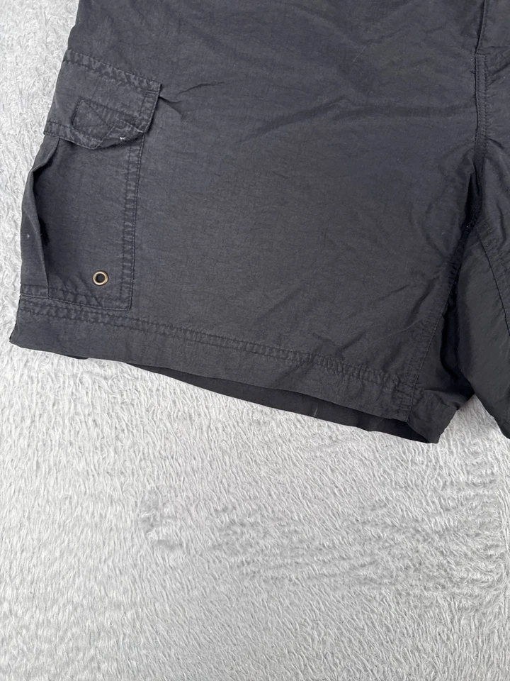 Pantalones Cortos REI Para Mujer Grandes Negros Cintura Elástica 100% Nylon Caminata Senderismo Cámara 7" Foto 3 de 4