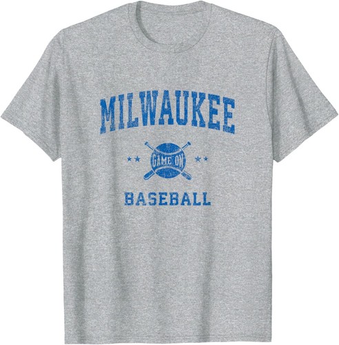 Milwaukee Vintage Baseball Throwback Retro Design T-Shirt Hoodie