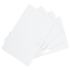 20 Pack Blank PVC Cards 30mil ID Cards with Horizontal Slot Punch White