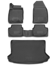 Gummi Kofferraumwanne Fußmatten Set für Ford EcoSport 2014- Laderaumwanne Matten