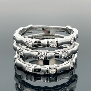 RING GR. 18 (CA.56) PALLADINIERT MIT ZIRKONIA SCHMUCKJAGD