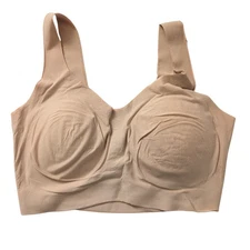 Commando Women's Medium Seamless Padded Bra - Wide Strap Bralette Comfy Nude