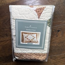 Home Classics Hayden Standard Pillow Sham 20x26 Patchwork Quilted Cotton NIP