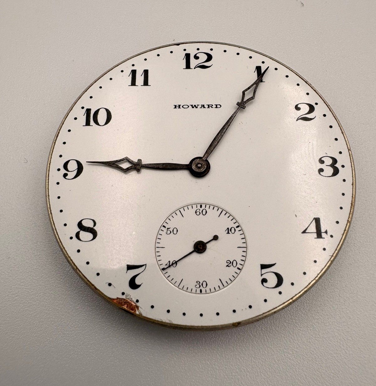 E. Howard Watch company Boston, Mass. Series 7 watch mvmnt. 17j, 3pos. Running