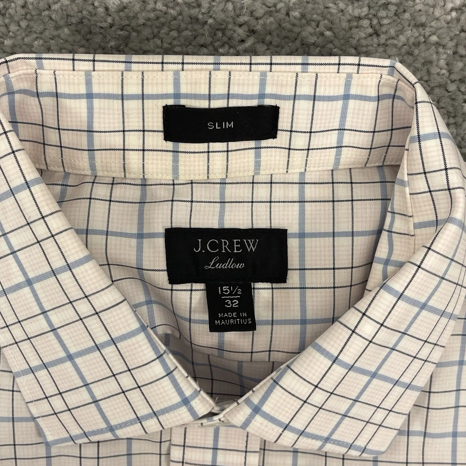 Camisa J Crew Para Hombre 15 1/2 32 Ludlow Cuadros Abotonada Manga Larga Calce Ajustado Foto 4 de 4
