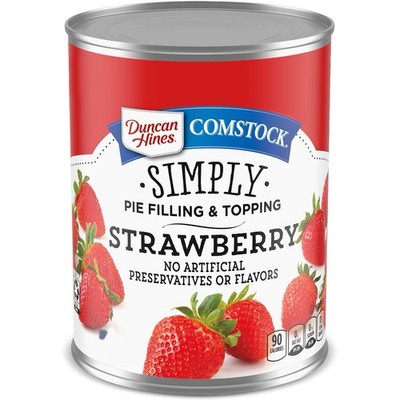 Duncan Hines Comstock Pie Filling   Strawberry   21 Ounce (Pack of 8)