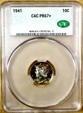 1941 CACG PR67+ Mercury Dime - WOW !!!