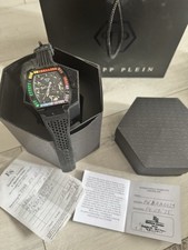 Philipp Plein Herren Automatik Armbanduhr Schwarz Skeleton