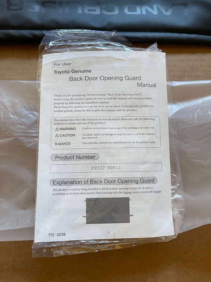 NUEVO 2024-Nuevo TOYOTA Land Cruiser protector de apertura de puerta trasera PZ317-60013 OEM Foto 4 de 4