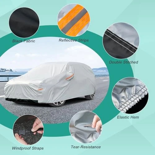 For Ford Fiesta & Mazda 3 (2008-2019) Waterproof Car Cover All Weather 6 Layers Foto 3 de 4