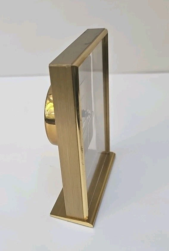 Vintage BULOVA Gold Finish Quartz Alarm Clock B1980 Untested Needs New Battery  - Image 4 of 4