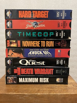 Lot Of 8 Jean-Claude Van Damme Action Movie VHS Tapes - All Tested, Working