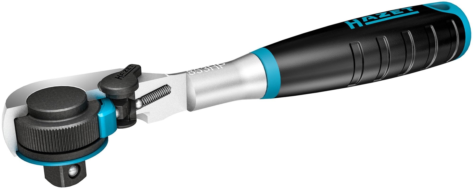 HAZET HiPer Fijnvertande omschakelratel 863HP · 1/4 inch (6,3 mm) vierkant massief · Lengte: 116 mm