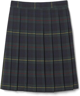 Girls Plus Green Plaid Pleated Skirt SV9098P-C1 French Toast Sizes