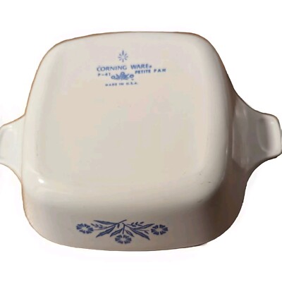 Blue Stamp Petite Pan P-41 Corning Ware Blue Cornflower Casserole