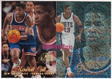 (2) 1996-97/87-98 FLAIR SHOWCASE ROW 1: KENDALL GILL #74 #69 NEW JERSEY NETS LOT