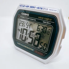 CASIO DQD-851J-8JF Motif Electric Wave Alarm Clock From Japan 117mm 185g Alarm