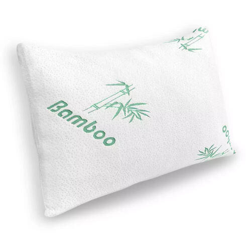 Sleepavo Shredded Memory Foam Pillow—Soft Cooling Bamboo Pillow (Queen, 1 Pack) - Picture 6 of 8