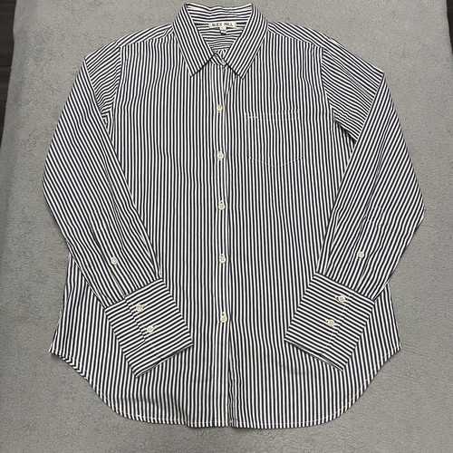 Alex Mill Shirt Womens Large White Blue Striped Poplin Beach Lightweight