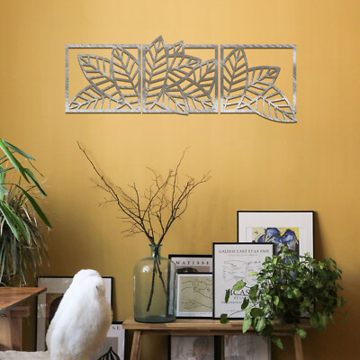 Metall Blatt Wandbild 3 getäfelt hängend modern modern Wohnzimmer Dekor