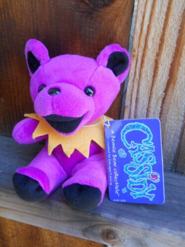 GRATEFUL DEAD"  CASSIDY " BEANIE BABY 7" TALL MADE LIQUID BLUE (NEW) MAUVE - Picture 1 of 1